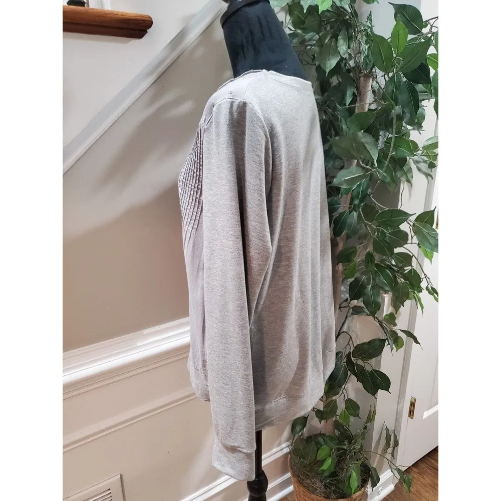 Vintage America Nine West Gray Polyester Round Neck Long Sleeve Top Medium - Image 7