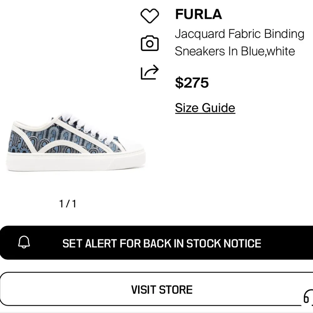 Furla Binding Lace-Up Leather Sneakers in Blue - Image 9