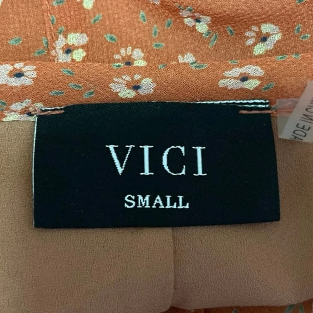 Vici Women's Brown Floral Print Pleated Zip Mini Flared A-Line Skirt Size S - Image 4