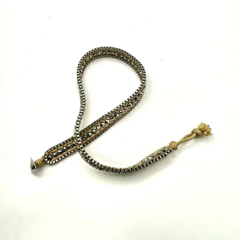 Katie Soleil beaded wrap silver bracelet - Image 7