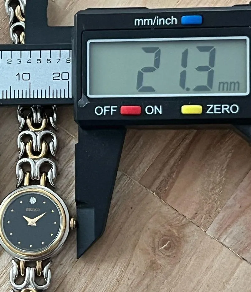 Seiko Rare Vintage Ladies Watch Diamond Dial Two-Tone Trident Link Bracelet - Image 12