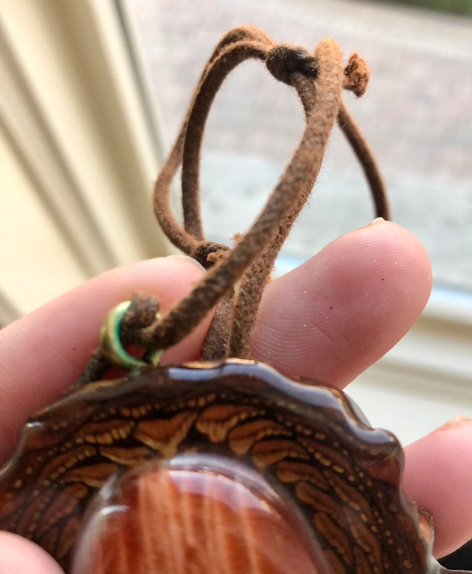 Third Eye Pinecone Pendant Brown - Image 5