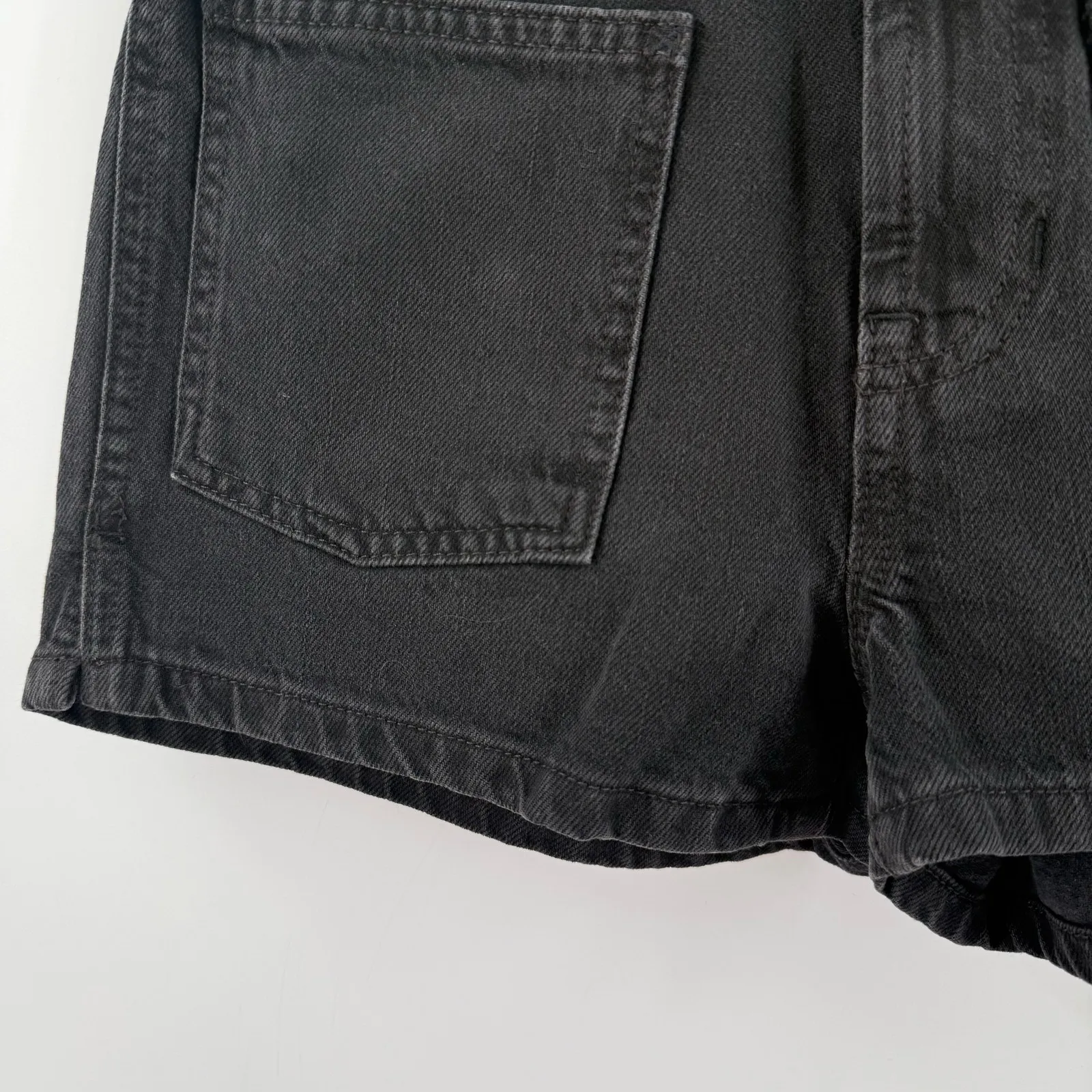 Free People We The Free Jean Shorts Women's SZ 25 Black/Gray 100% Cotton Pockets - Image 11