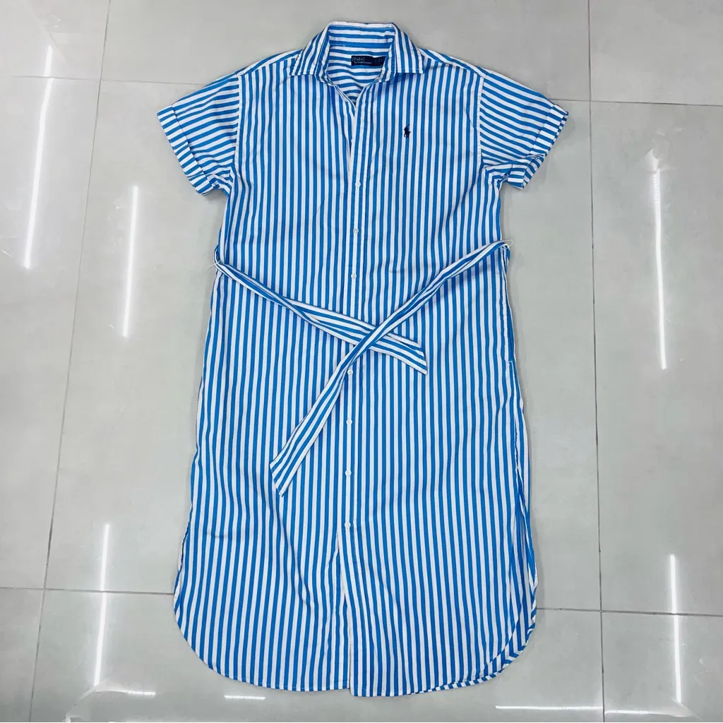 Polo Ralph Lauren Stripe short Sleeve Belted Shirt Dress - Image 6
