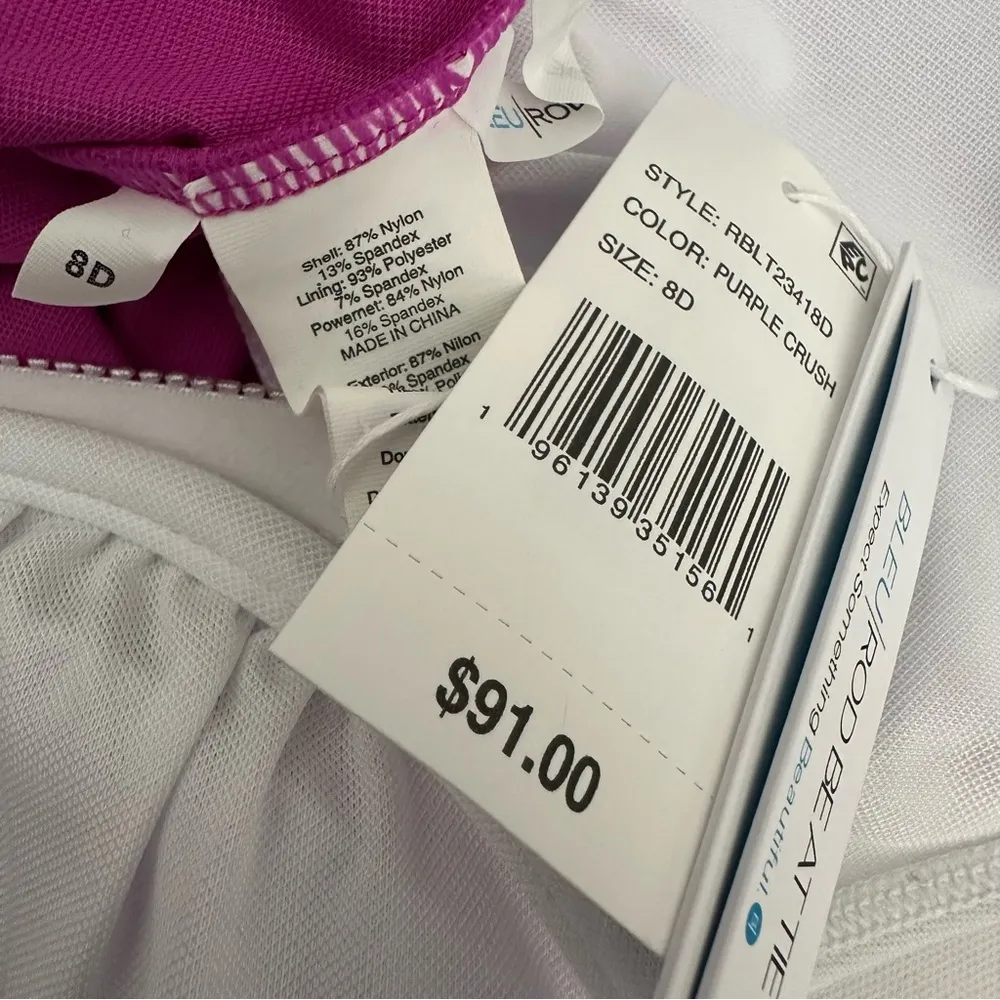 Bleu Rod Beattie Lets Get Twisted Ruched Tankini Top Size 8D - Image 13