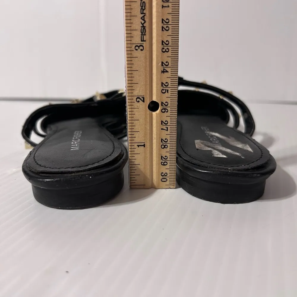 Marc Fisher black pointy slide on flat shoes women size 7 M - Image 7