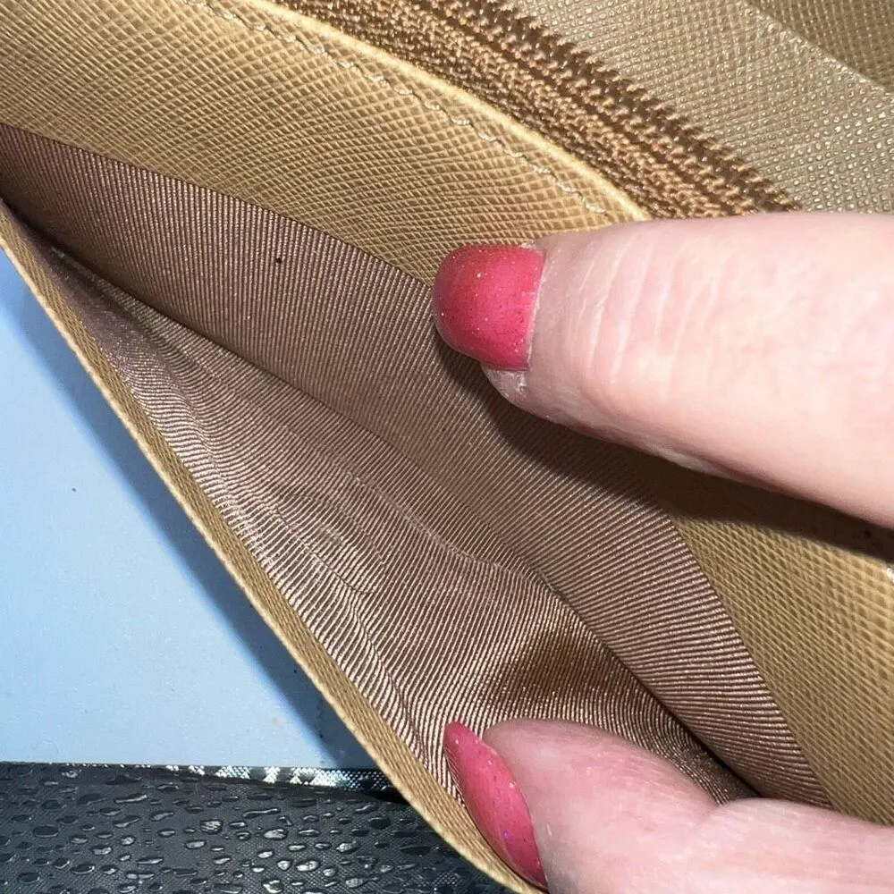 Burberry Saffiano Leather Snap Front Wallet - Image 6