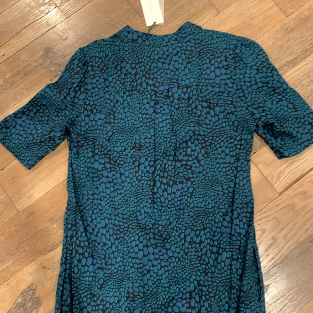 HOBBS LONDON Lucille Tunic Knee Graphic Dot Navy Aegean Dress Size US 2 - Image 7