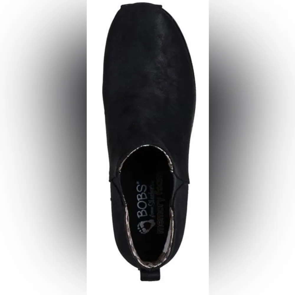 BOBS from Skechers From Skechers Chill Wedge Sneaker Booties SIZE 7.5 NWOB Black - Image 4