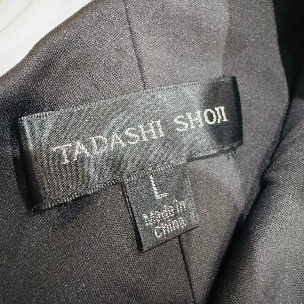 Tadashi Shoji Rigel Black White One Shoulder Dress NWT Formal Cocktail size L - Image 4