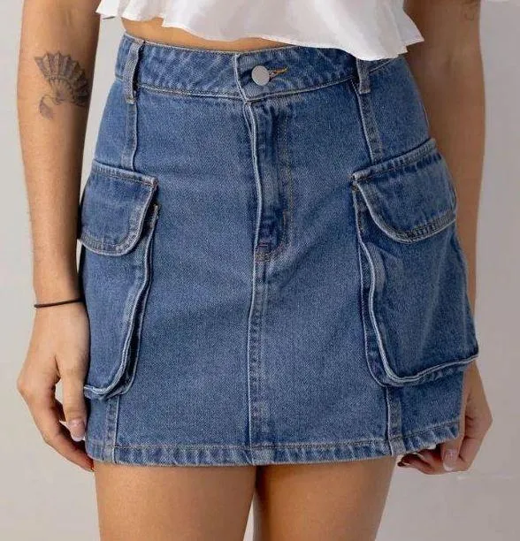 New Without Tags Denim Skirt - Image 3