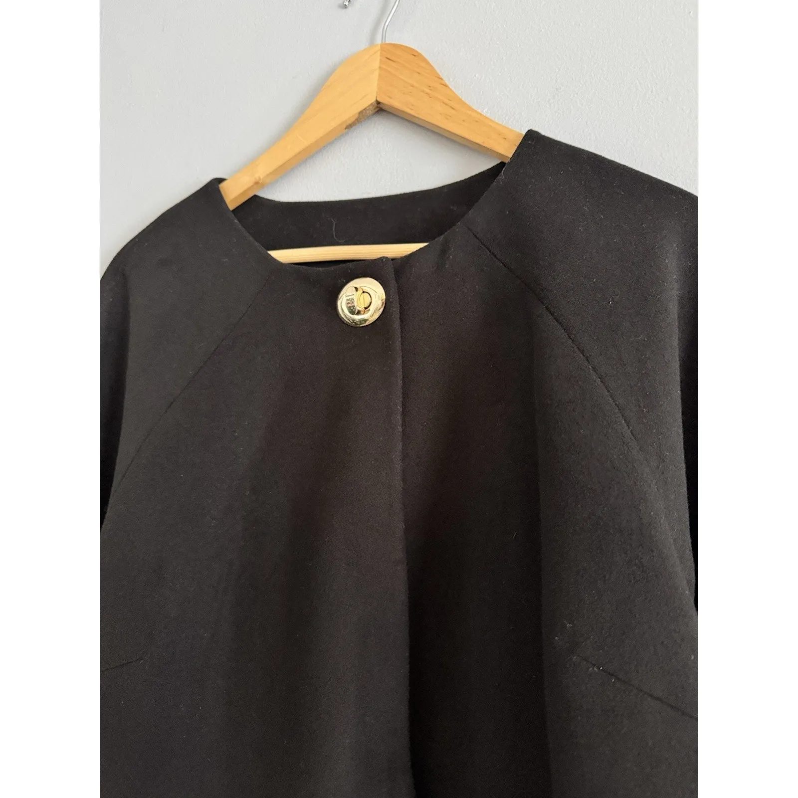 Chicos Black Double Layer Open Front Turnlock Jacket Size Large - Image 3