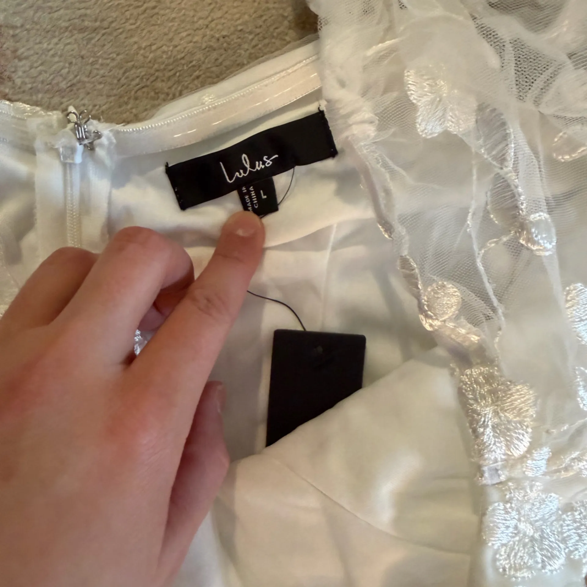 Lulus Darling Charisma White Mesh Embroidered Jumpsuit - Image 6