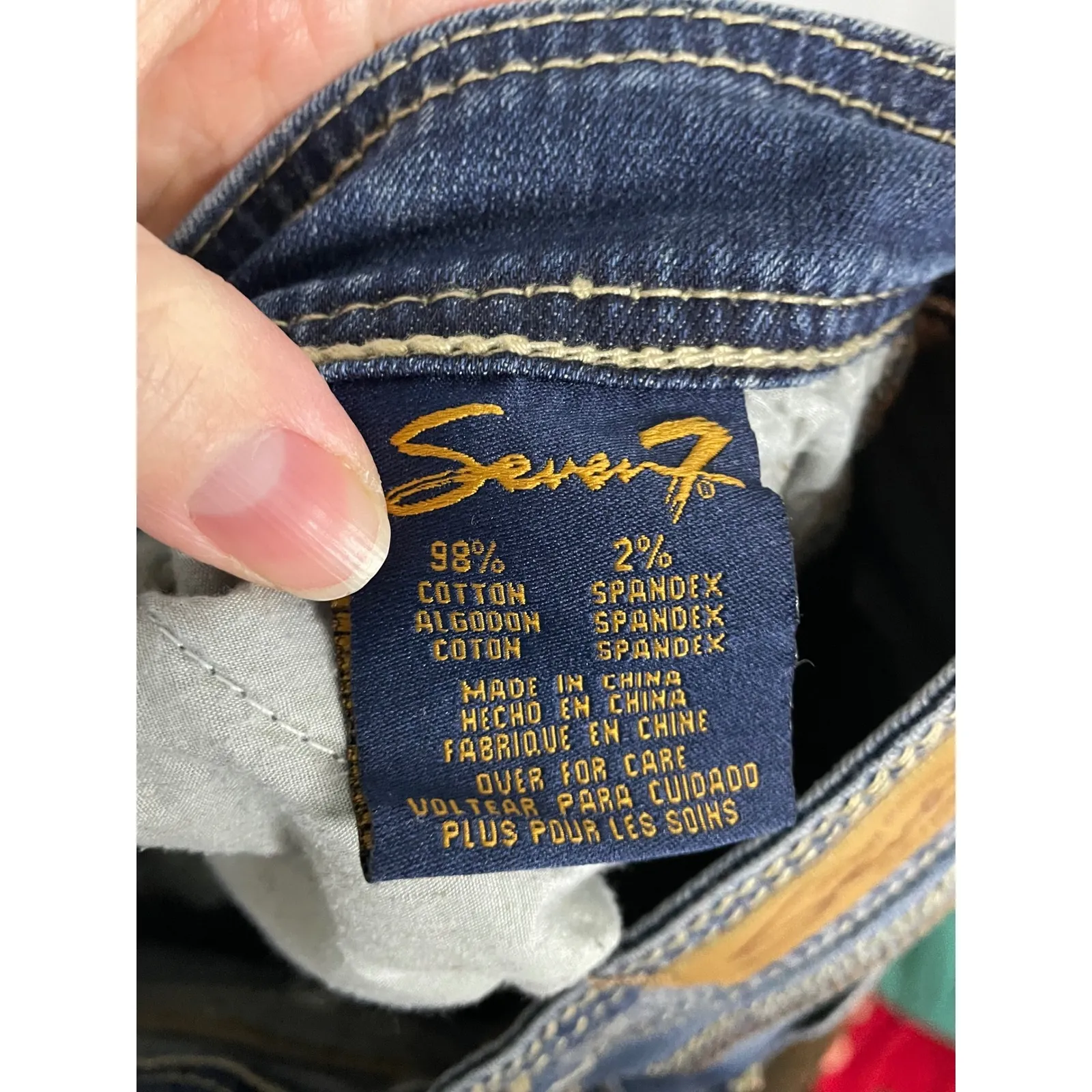 Seven7 Bootcut Jeans Distressed Blue Wash Women's Size 28 - Image 10