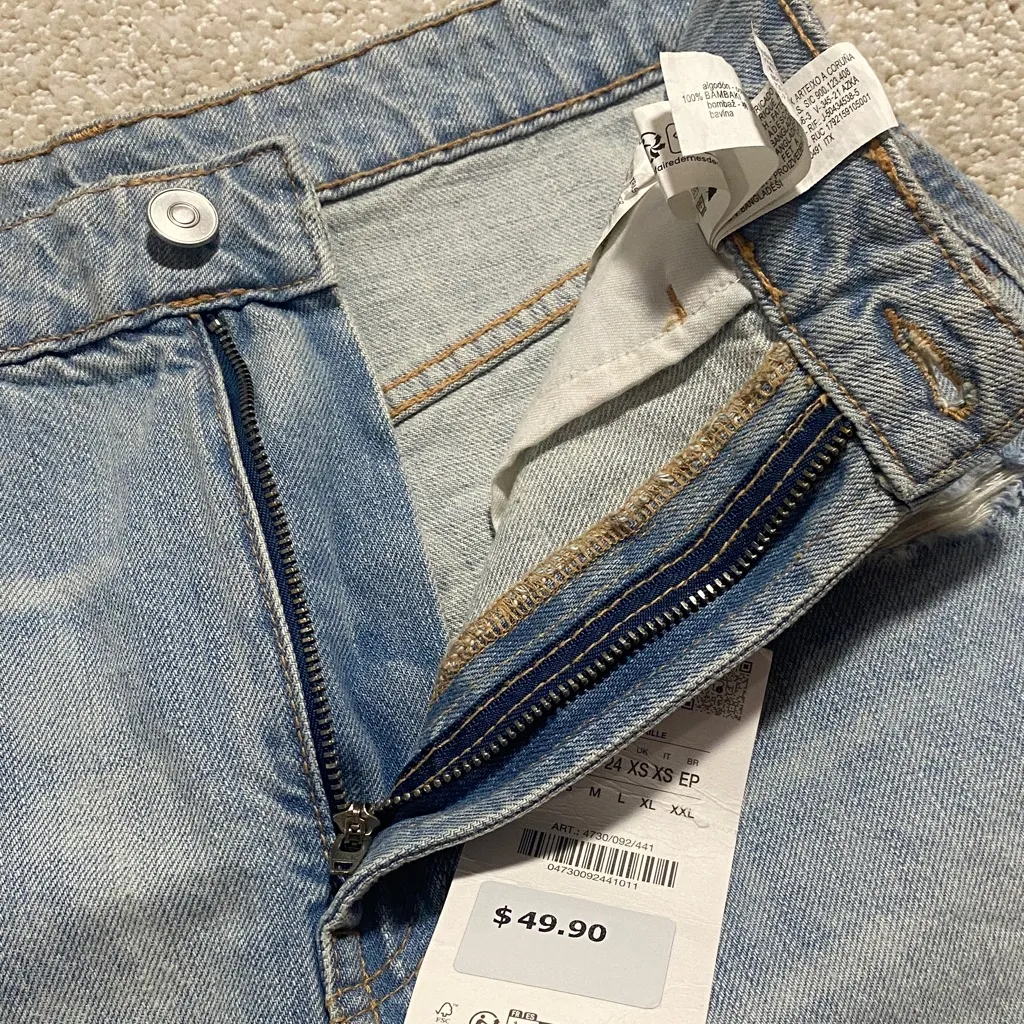 Zara Sky Blue Mini Skirt - Image 13