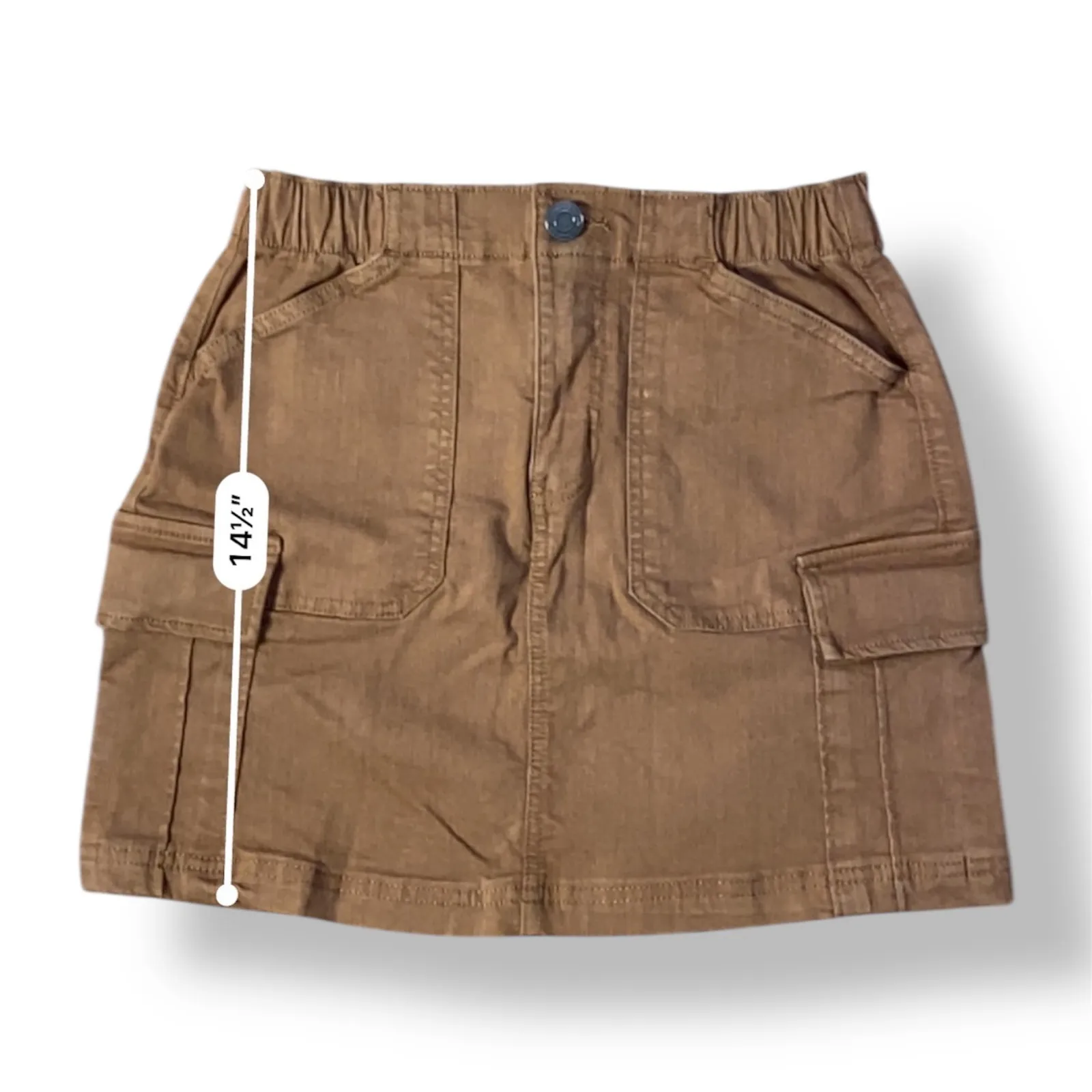 SO High Rise Cargo Mini Skirt Juniors Size‎ 1 Brown Streetwear - Image 3