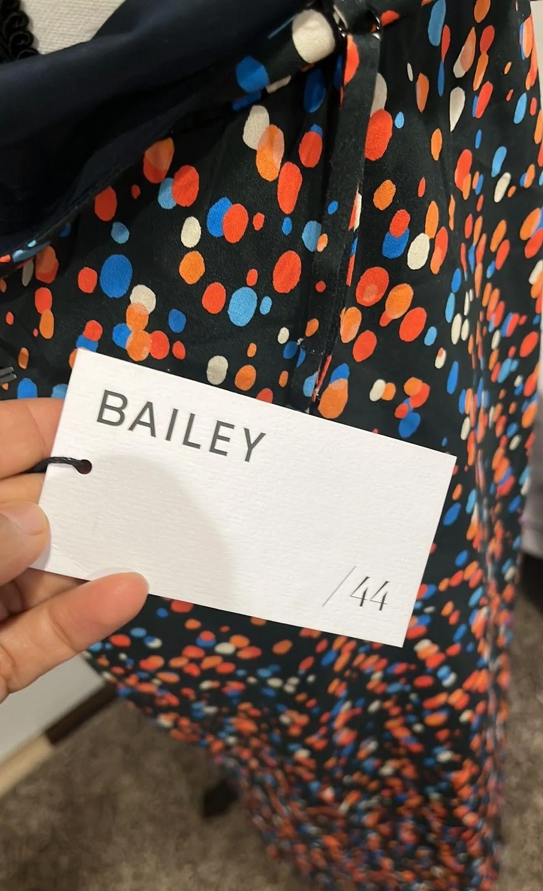 Bailey Lark Dress Sz XS.  Colors Navy Combo Oat Combo .  - Image 10