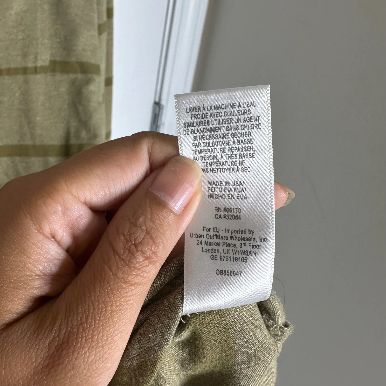 Free People‎ beach green striped oversized midi dress XS vacation comfy - Image 8