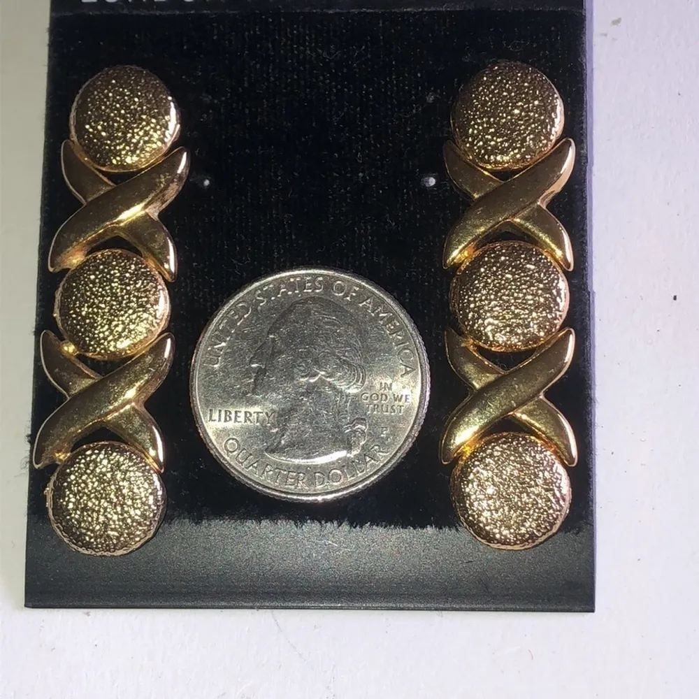 Limited Brand Gold Tone Classic XO Dangle Boho Pierced Earrings - Image 5