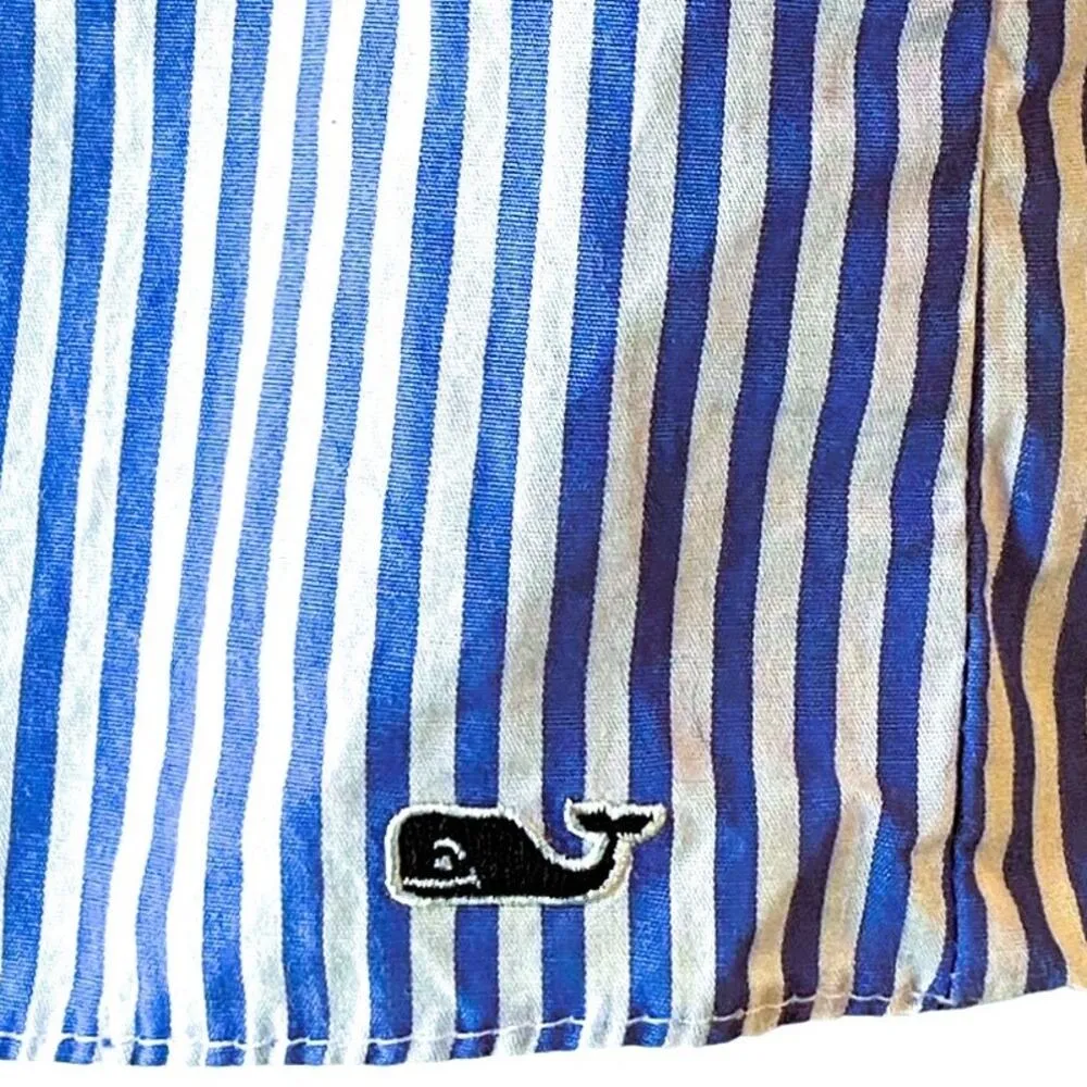 VINEYARD VINES Blue & White Stripe Off Shoulder Bardot Blouse ~ Women's MEDIUM - Image 6