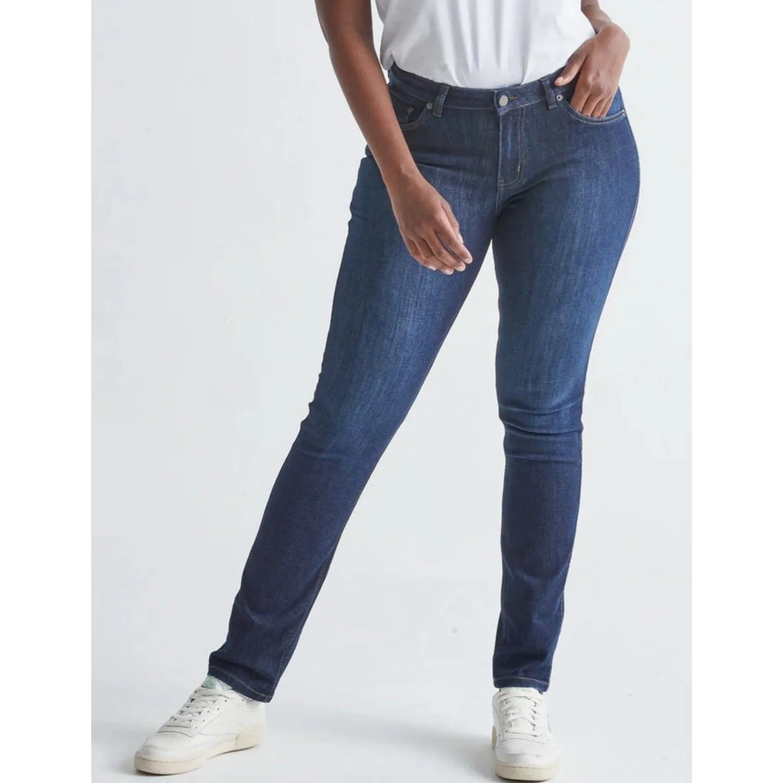 Duer Performance 30x31 Jeans Denim Mid Rise Slim Straight Dark‎ Stone wfgr4010 Blue Size 30 - Image 2