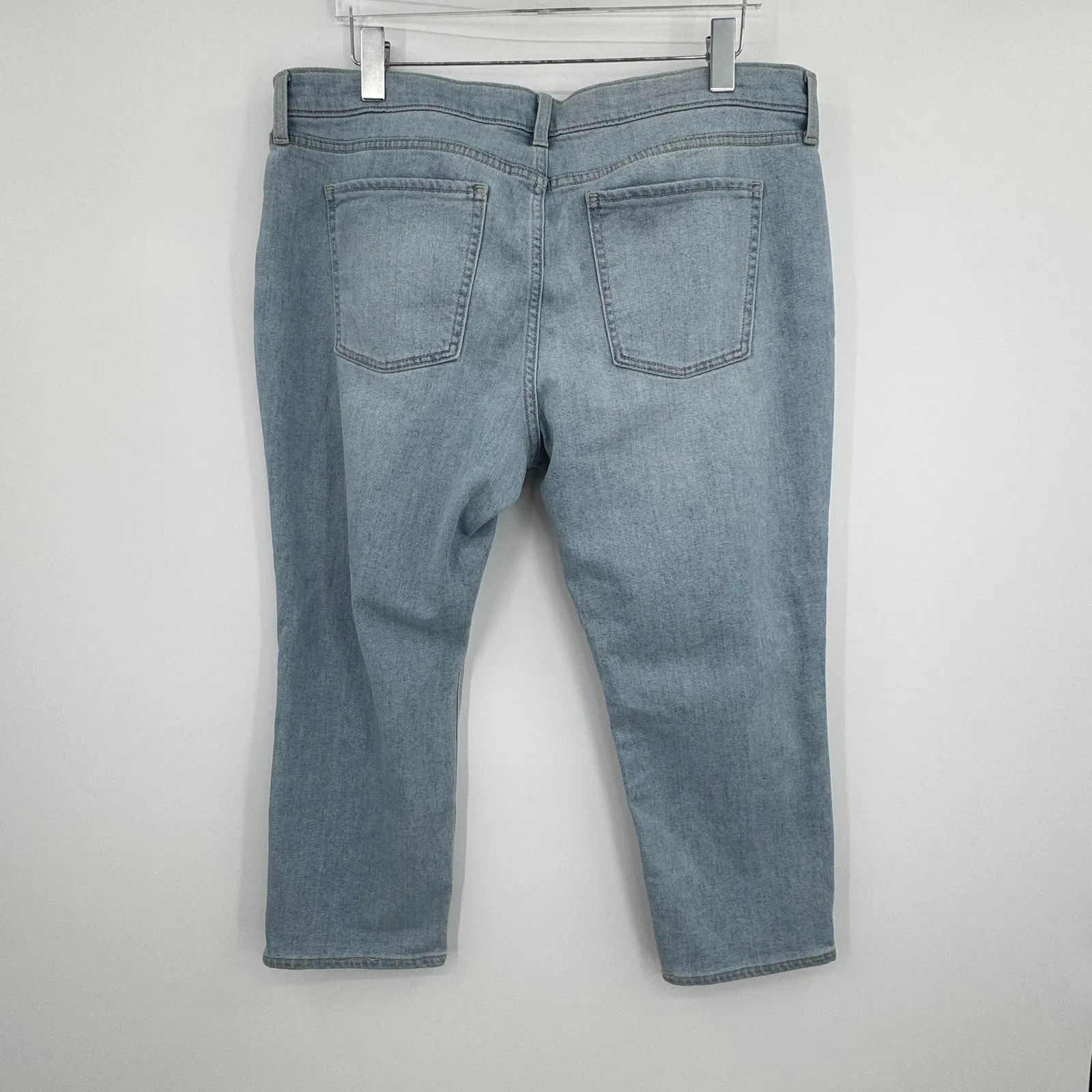 Old Navy Jeans 16P boyfriend brushback built in warm mid rise blue denim NEW - Image 4