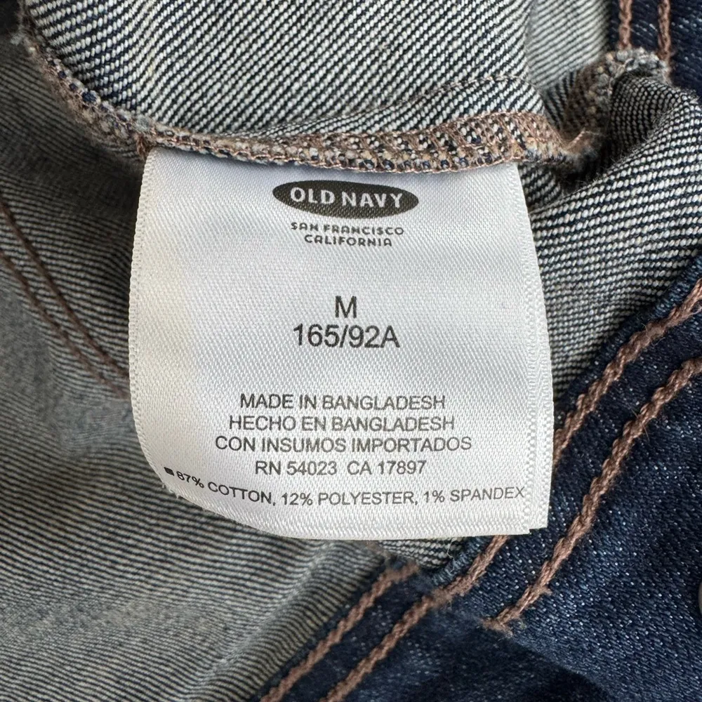 Old Navy Dark Blue Classic Rinse Denim Jean Jacket Size Medium - Image 6
