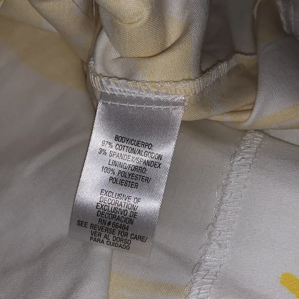 Sandra Darren Yellow Floral Sleeveless Sheath Dress W/Beaded Neck, NWT Size‎ 10 - Image 5