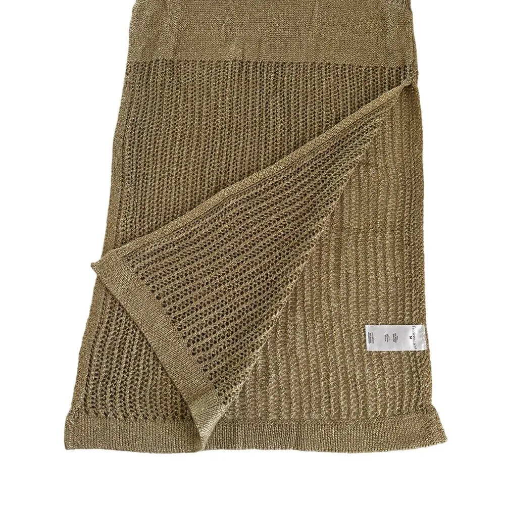 Francesca’s Tianna Bronze Tunic Side Slit Mini Dress Swim Cover Up Size Medium - Image 5