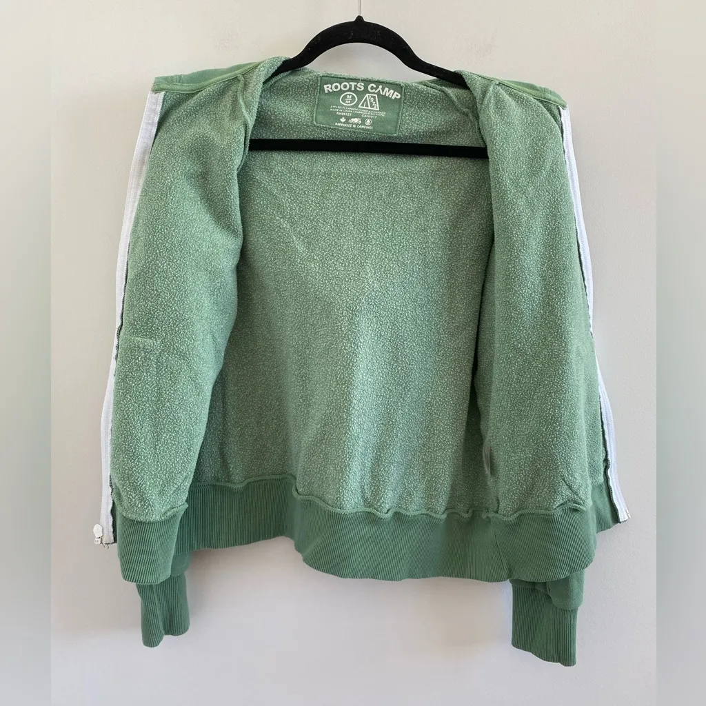 Roots Camp Green Parks & Rec Staff Full Zip Hoodie Size Medium - Image 2