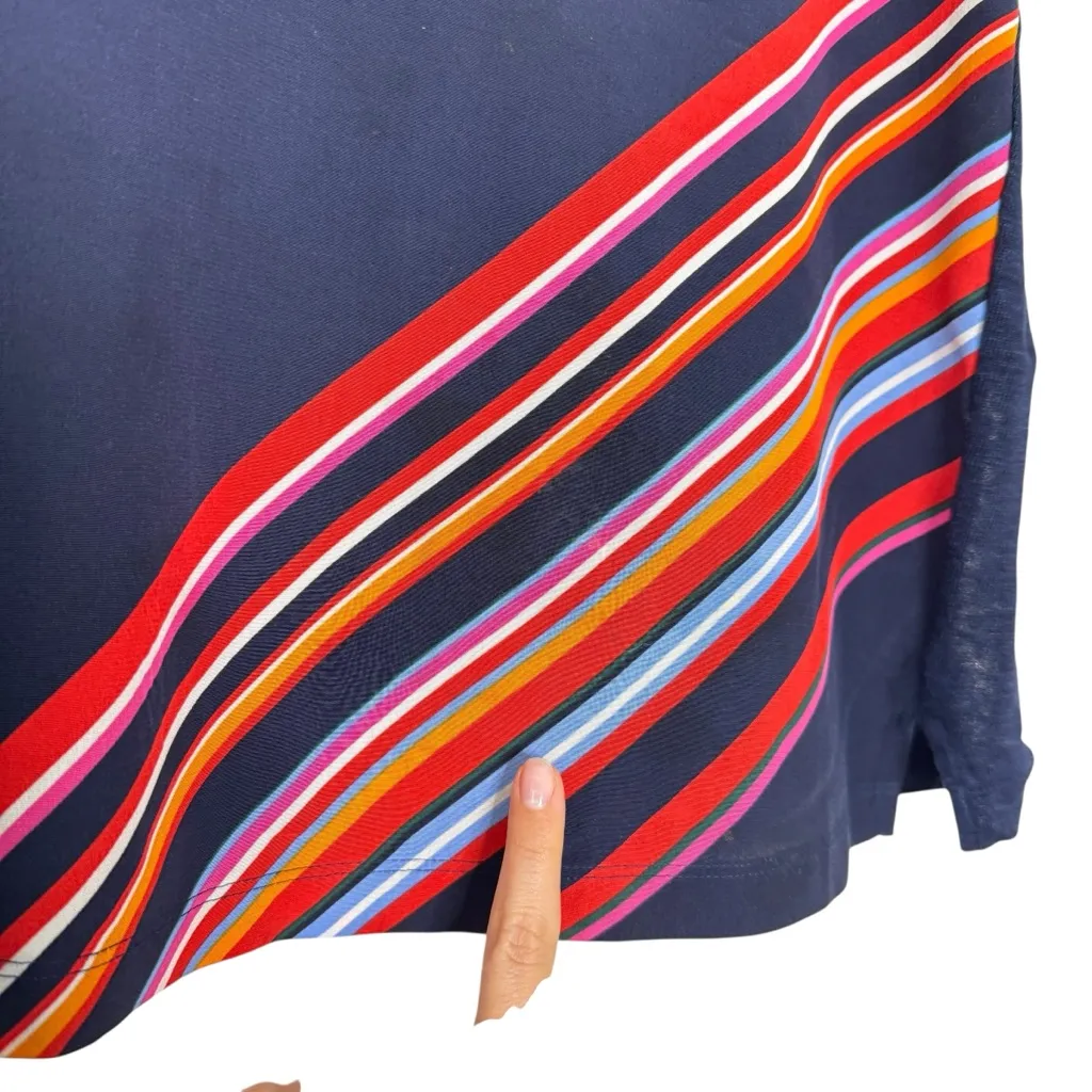 Tory Burch Kayla Asymmetric Striped T-Shirt - Image 3