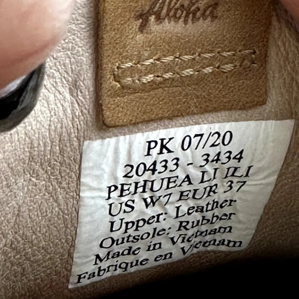 Olukai Pehuea Li Ili Sneakers Lace Up Low Top Genuine Leather Casual Brown 7 - Image 7