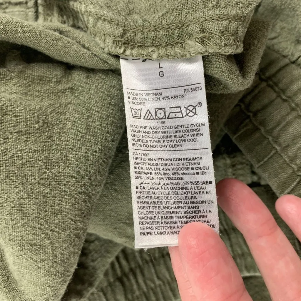 Old Navy Hunter Pines Linen Blend Pull On Shorts L - Image 3