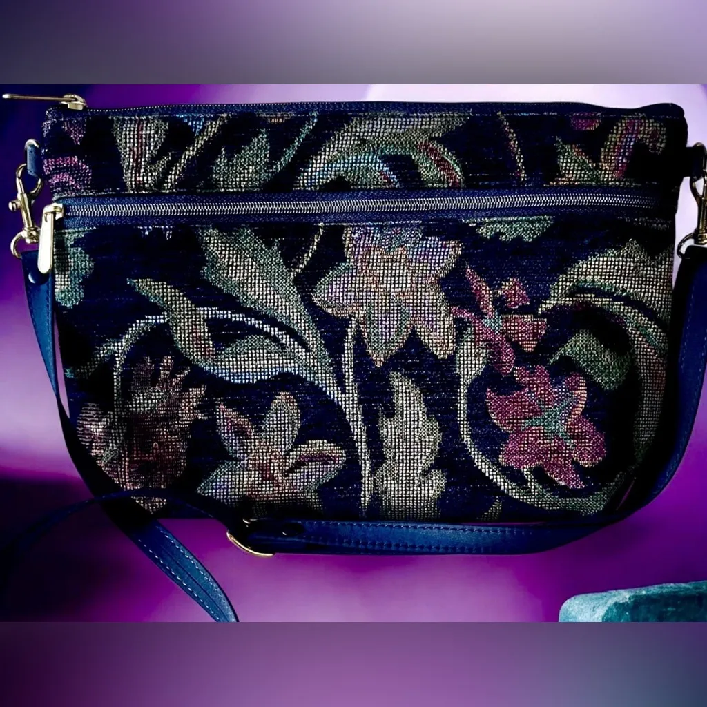 Danny K Women's Crossbody Handbag Multicolor Floral Tapestry Shoulder Bag Boho - Image 6