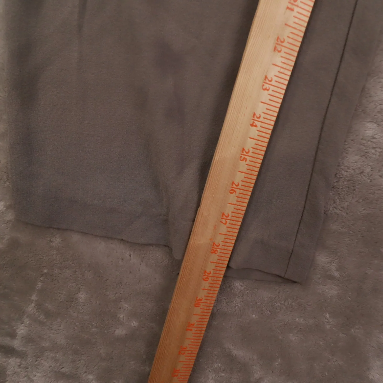 Eileen Fisher Gray 100% Silk Wide Leg Dress Pants Crop Side Zip Womens Size XL - Image 7
