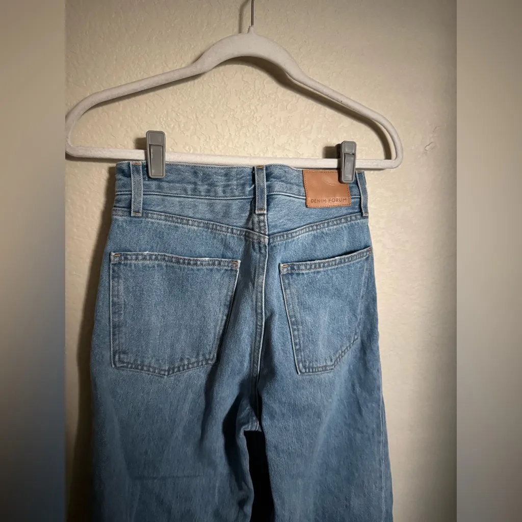 DENIM FORUM ARITZIA‎ the 90s lo-rise baggy wide jean size 23 7 Yrs Bleu taboo - Image 7