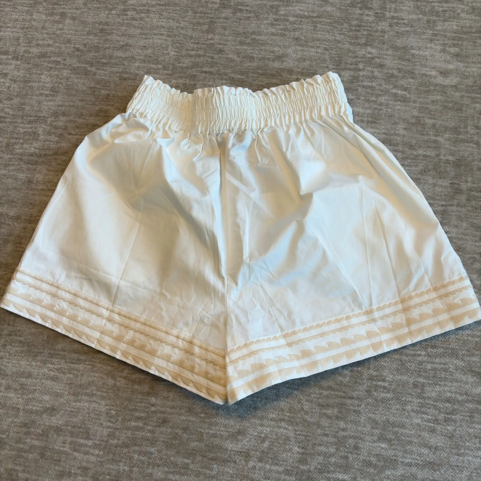 Tuckernuck Embroidered Alex Shorts Ivory Women's Small NWT Pockets Boho Dressy - Image 6