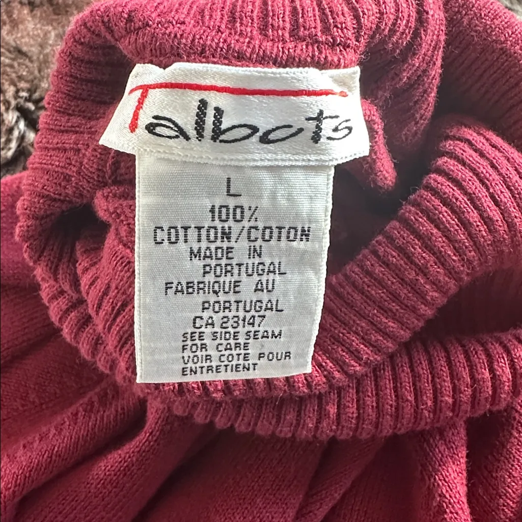 Talbots vintage Rich Red Turtleneck Sweater - Image 2