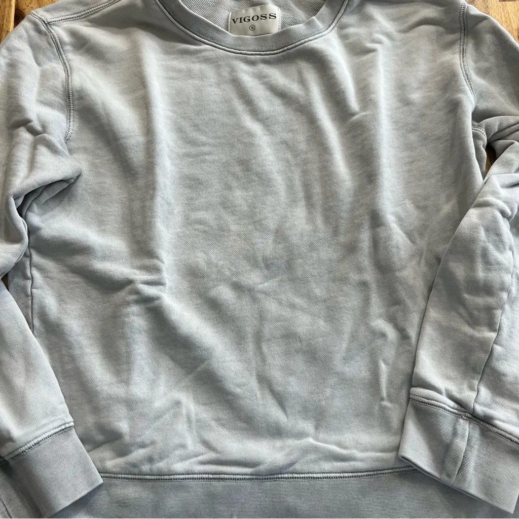 Vigoss Light Gray Crewneck Sweatshirt | Size S - Image 3