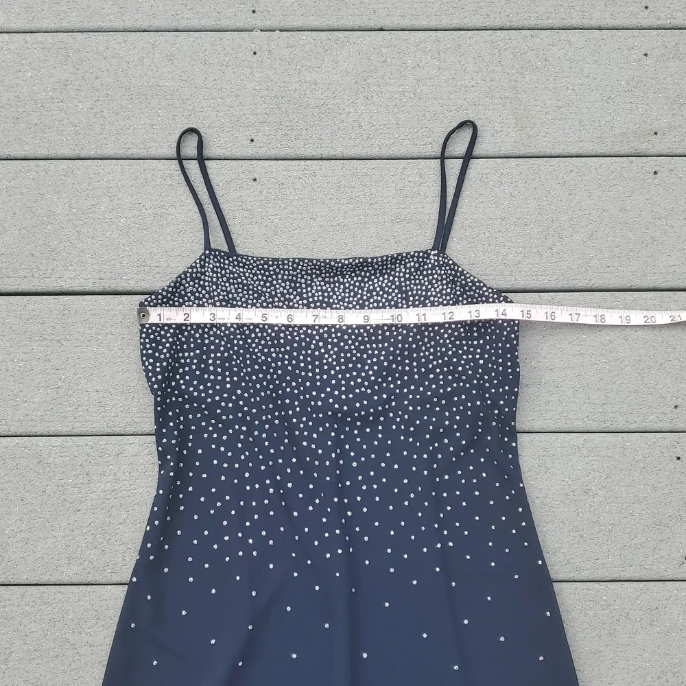 City Triangles Y2K  Sparkle Spaghetti Strap Dress | Blue Spaghetti Strap Dress - Image 11
