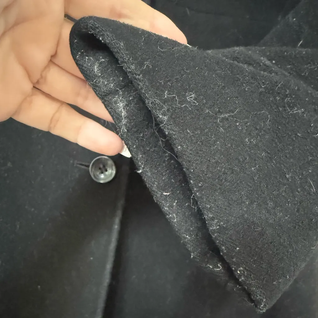 Larry Levine wool black 3/4 midi coat size 12 - Image 8