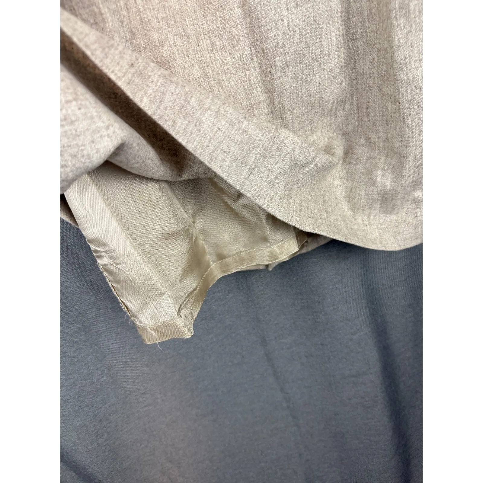 Haberdashery Collection By Personal Beige Wool Midi Pencil Skirt‎ Sz 14 Academia Tan - Image 7