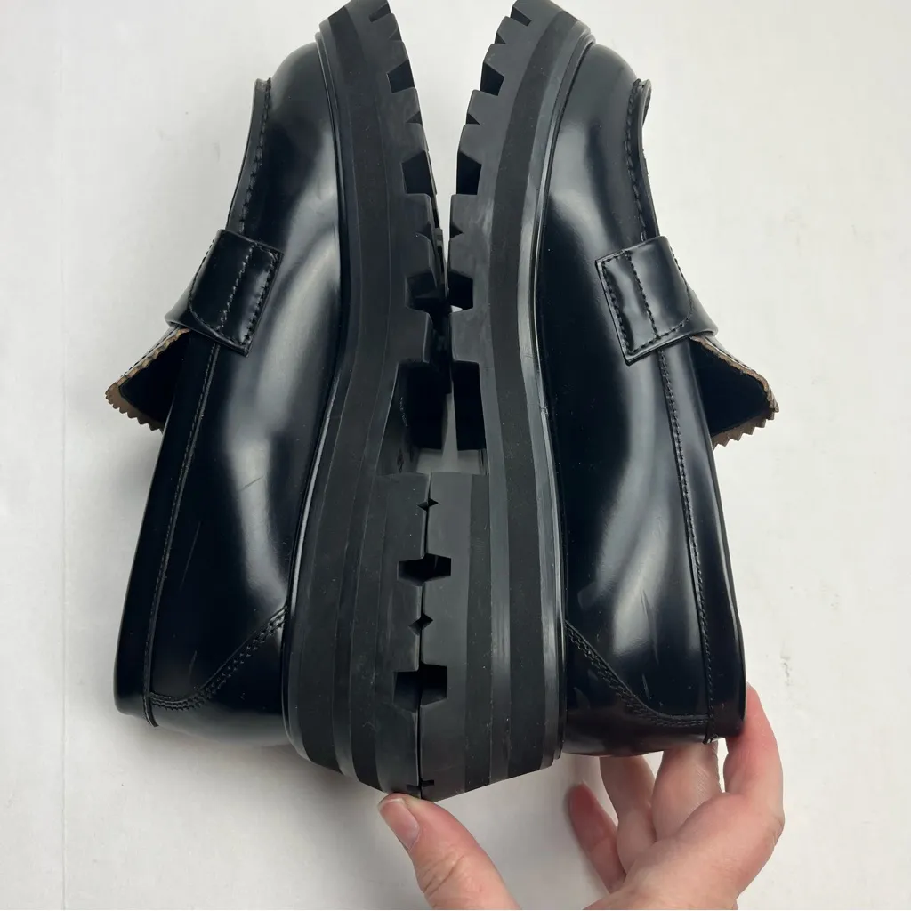 Alexander McQueen Wander Leather‎ Loafer Moccasin Chunky Black US 6.5 EUR 36.5 - Image 10