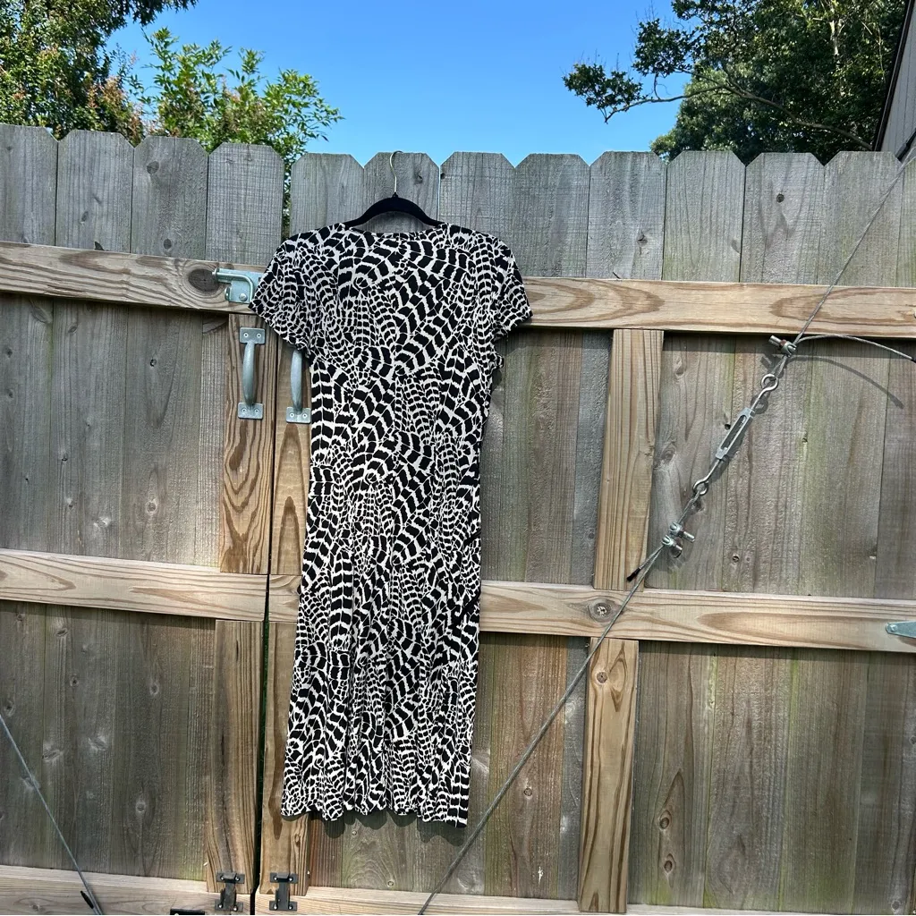 Connected Apparel‎ Black & White dress size 8 contemporary webbing summer spring - Image 7