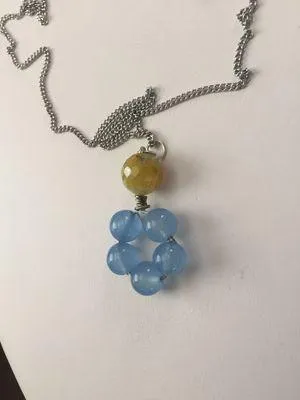 Handmade Crystal Beads Chain Necklace - Image 2