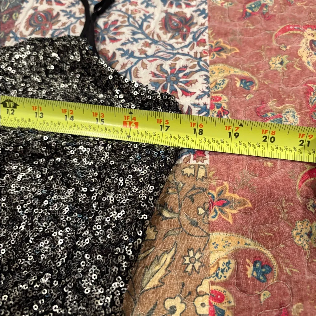 Motel Rocks Black romper with Silver Sequins - Image 9