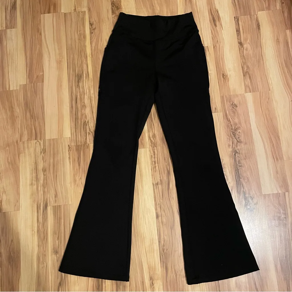 PopFIT Bootcut Embroidered Pocket Leggings Black Size M - Image 2