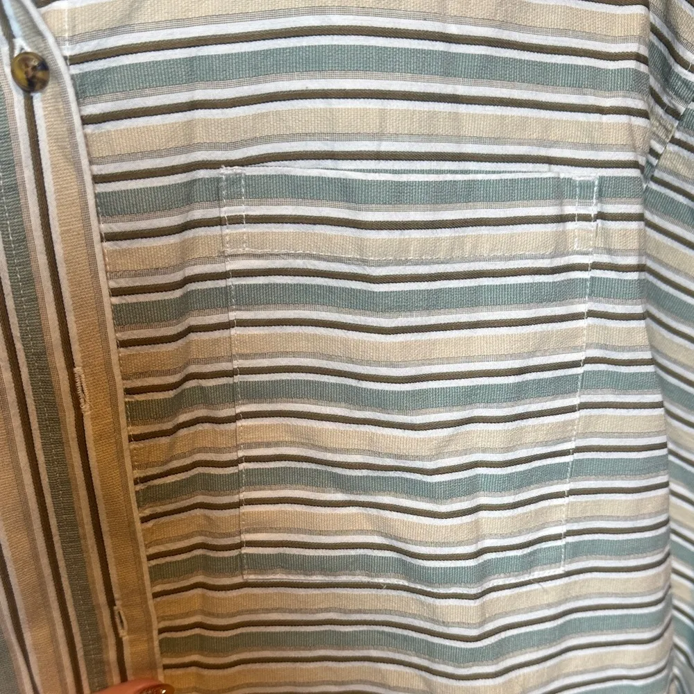 Scotch & Soda women’s  Striped Shirt Jacket - Green and Cream - Image 3