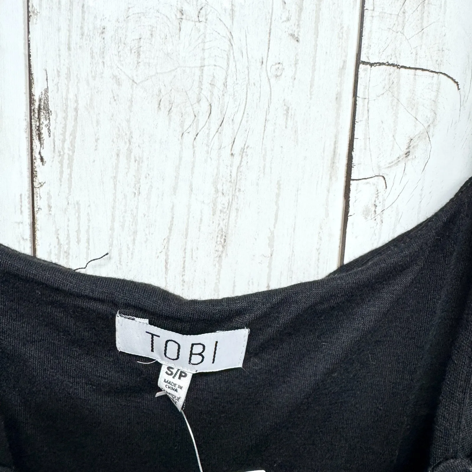 Tobi Dress Women Size Small Black Sleeveless Sheath Stretchy Adjustable Straps - Image 2