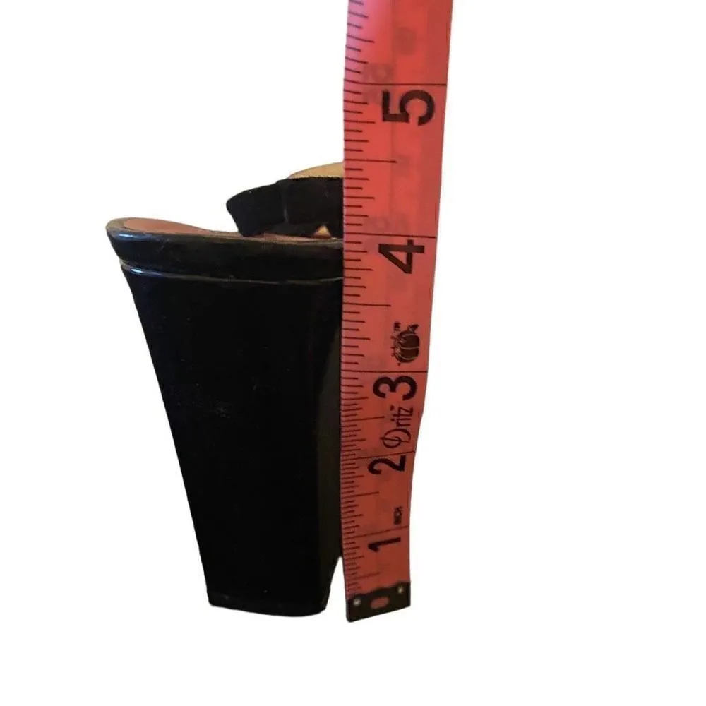 Kate Spade black patent leather heeled shoes size 10 made in Italy - Image 11